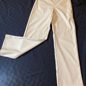 Wet Seal Women’s Cream Faux Leather Pants 28x31